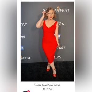 Sophia Pencil Dress in Red